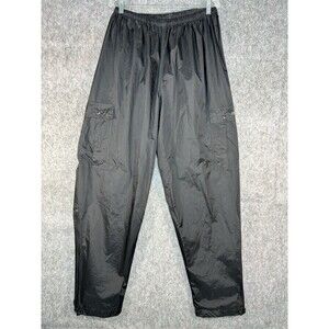 Stearns Rain Pants Men's XL Black Dry Wear Nylon Mesh Lined Cargo Packable
